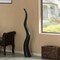 Uniquewise Tall Animal Horn Shape Floor Vase: Elegant Ceramic Black Accent, Antler Design, Set of 3 QI004040.3 - alternate 7